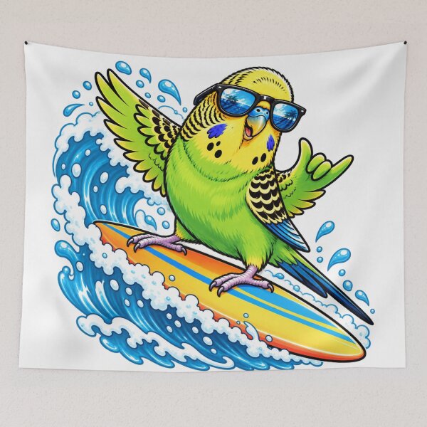 Item preview, Surfing Bird – Funny Summer Bird on Surfboard designed and sold by Gletschie.