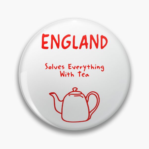 Item preview, England Teapot Print – Solves Everything With Tea, Funny Design designed and sold by MarkedArtPrints.