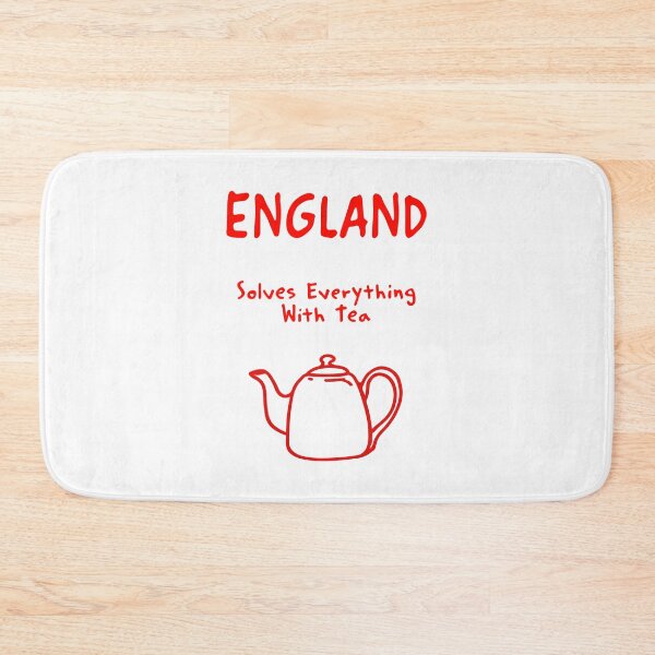 Item preview, England Teapot Print – Solves Everything With Tea, Funny Design designed and sold by MarkedArtPrints.