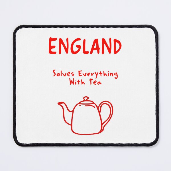 Item preview, England Teapot Print – Solves Everything With Tea, Funny Design designed and sold by MarkedArtPrints.