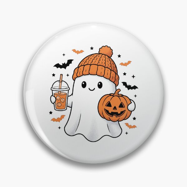 Item preview, Spooky & Iced  Cute Ghost Drinking Pumpkin Spice designed and sold by MizoX7.