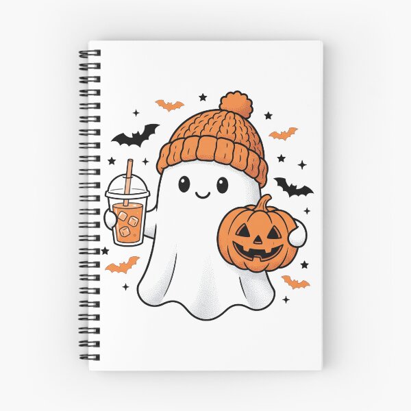 Item preview, Spooky & Iced  Cute Ghost Drinking Pumpkin Spice designed and sold by MizoX7.