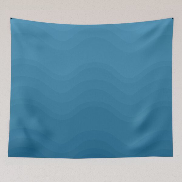 Item preview, Ocean Blue Gradient Waves Pattern - Abstract Sea Blue Ombre Aesthetic designed and sold by ZorianArt.