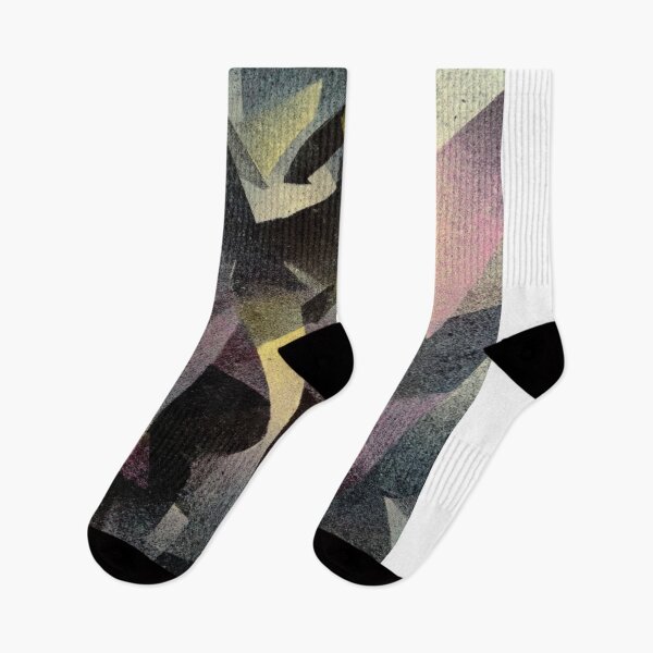Item preview, Gritty Geometric Abstraction With Pink And Gold designed and sold by Aliforall.