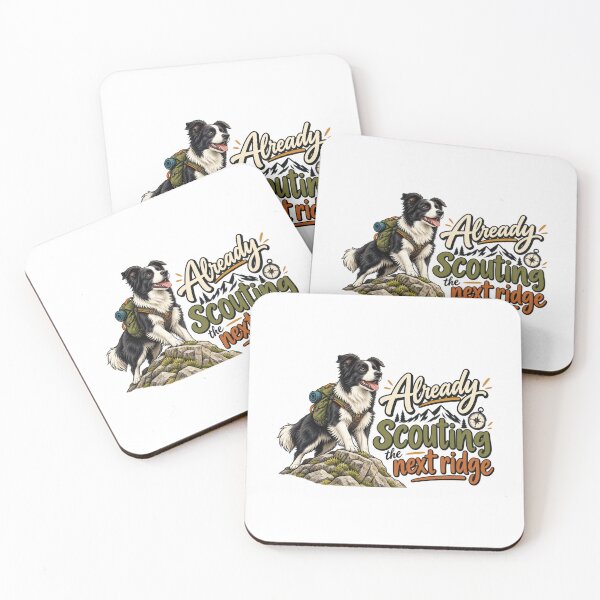 Item preview, Border Collie Scouting the Next Ridge designed and sold by HappyDetourS.