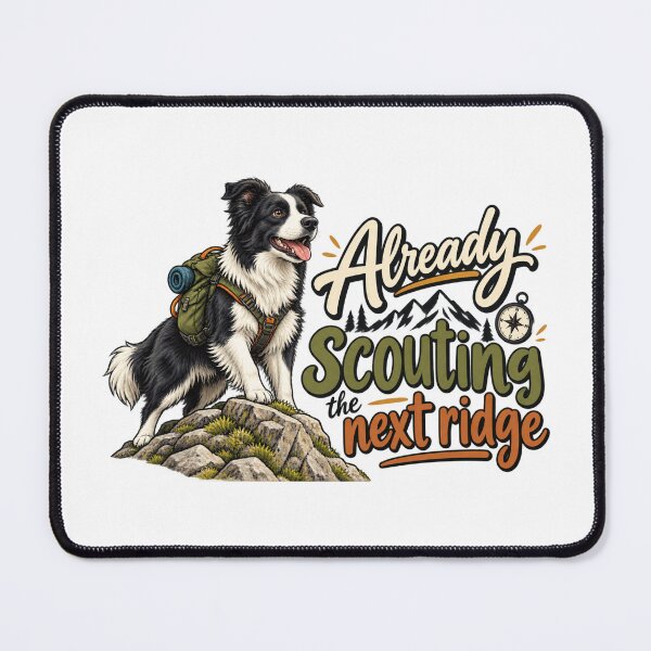 Item preview, Border Collie Scouting the Next Ridge designed and sold by HappyDetourS.