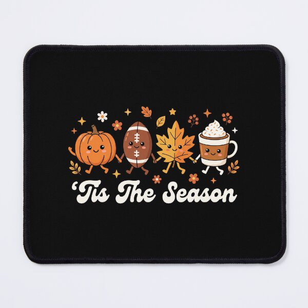 Item preview, 'Tis The Season Cute Kawaii Fall Pumpkin & Football designed and sold by MizoX7.