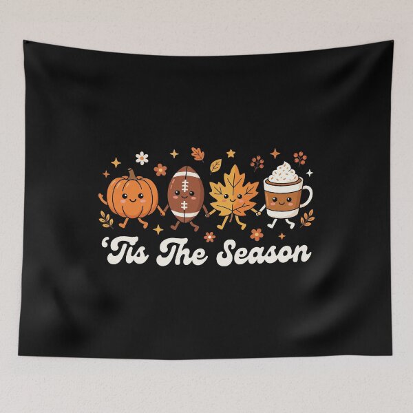 Item preview, 'Tis The Season  Cute Kawaii Fall Pumpkin & Football designed and sold by MizoX7.