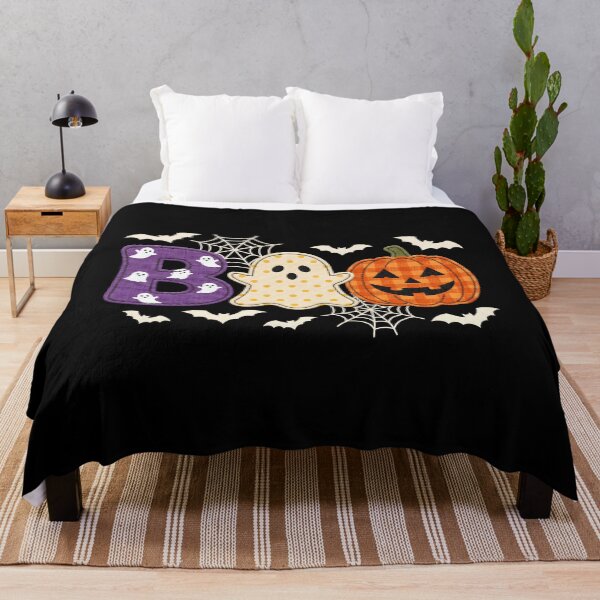 Item preview, BOO Halloween Letters Cute Ghost & Pumpkin Patch designed and sold by MizoX7.