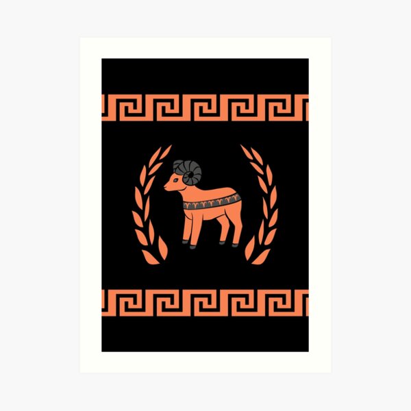 Greek Inspired Aries Art Print