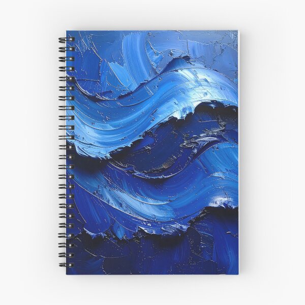Item preview, Abstract Textured Blue Oil Paint Wave designed and sold by BetweenForms.