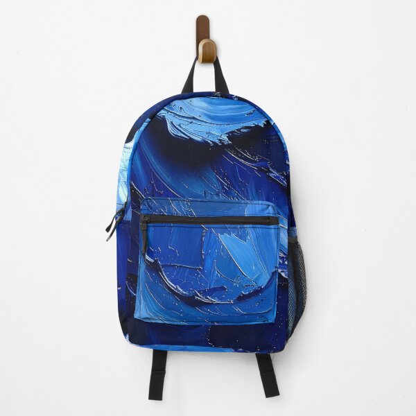 Item preview, Abstract Textured Blue Oil Paint Wave designed and sold by BetweenForms.