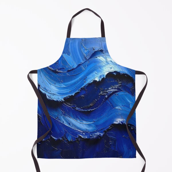 Item preview, Abstract Textured Blue Oil Paint Wave designed and sold by BetweenForms.