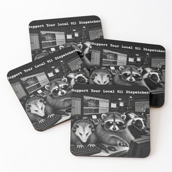 Item preview, Support Your Local 911 Dispatchers Raccoon Possum Skunk Wildlife Design designed and sold by VGAfanatic.