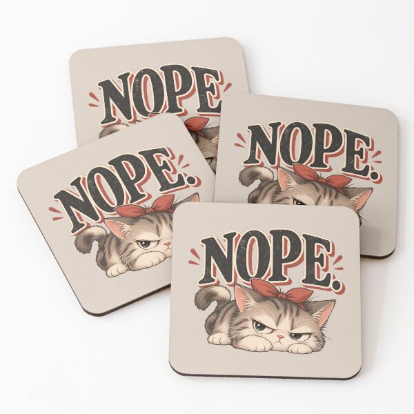 Item preview, NOPE. Grumpy Cat – Funny Retro Sarcastic Cat designed and sold by HO•Designs.