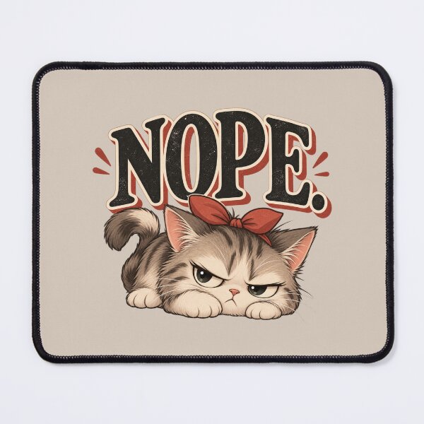 Item preview, NOPE. Grumpy Cat – Funny Retro Sarcastic Cat designed and sold by HO•Designs.