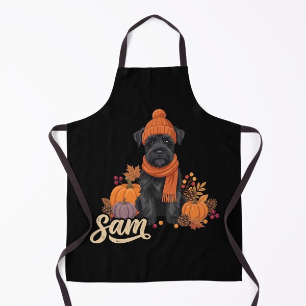 Item preview, Cozy Autumn Black Schnauzer Dog  Fall Pumpkins & Leaves designed and sold by MizoX7.