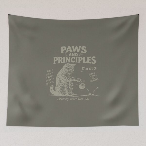Item preview, Paws and Principles Cat Print designed and sold by awesome-loob.