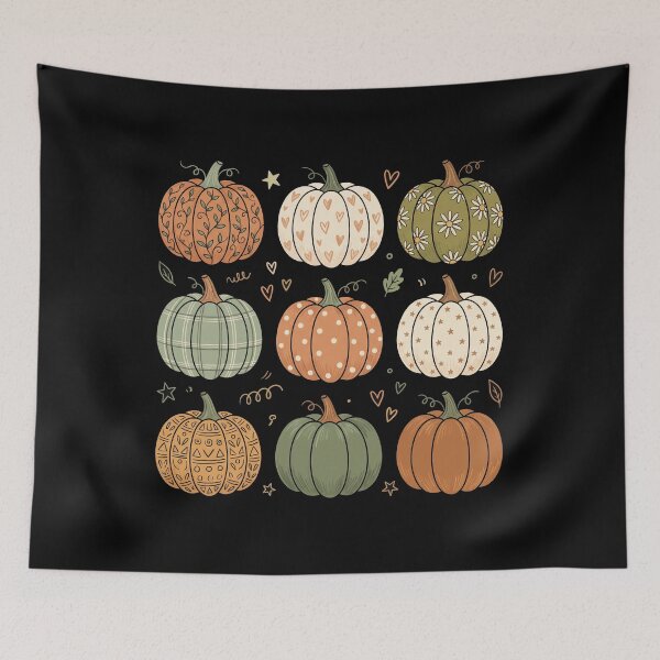 Item preview, Boho Patterned Pumpkins  Aesthetic Fall Autumn Harvest designed and sold by MizoX7.