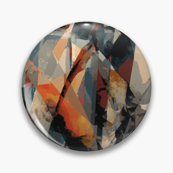 Item preview, Geometric Abstraction With Warm Orange Shards designed and sold by Aliforall.