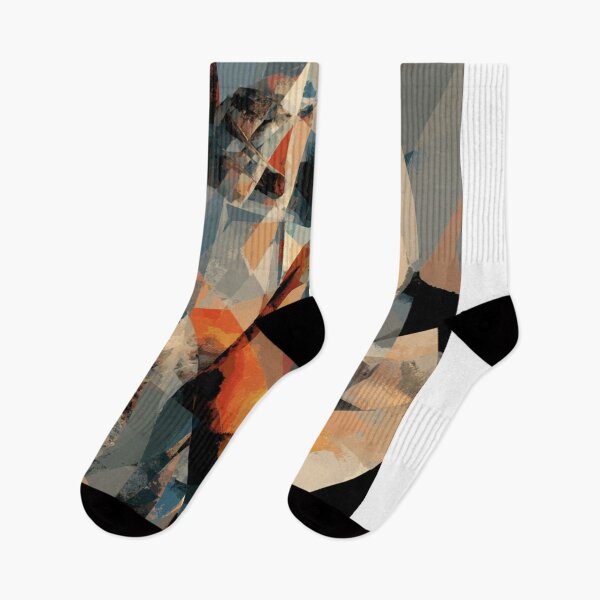 Item preview, Geometric Abstraction With Warm Orange Shards designed and sold by Aliforall.