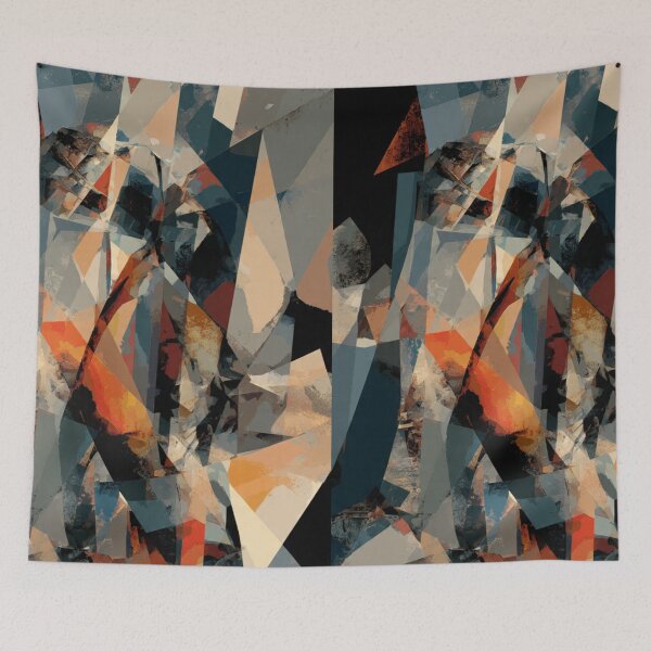 Item preview, Geometric Abstraction With Warm Orange Shards designed and sold by Aliforall.