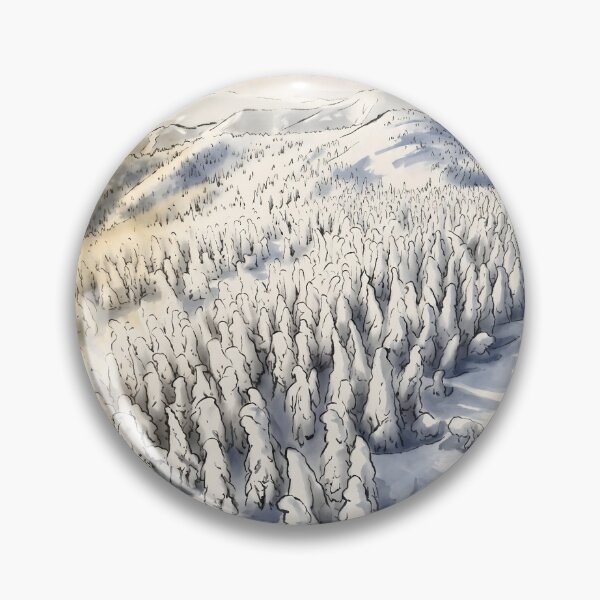 Item preview, Sumi-e Zao Snow Monsters Art designed and sold by conohitoAI-ArtGallery.