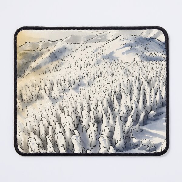 Item preview, Sumi-e Zao Snow Monsters Art designed and sold by conohitoAI-ArtGallery.