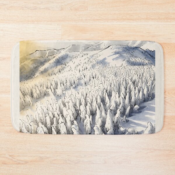 Item preview, Sumi-e Zao Snow Monsters Art designed and sold by conohitoAI-ArtGallery.