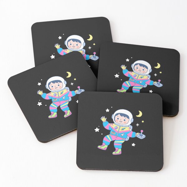 Item preview, Cute Retro 90s Astronaut Gamer Arcade Joystick Kawaii Art designed and sold by Cipher & Soul.