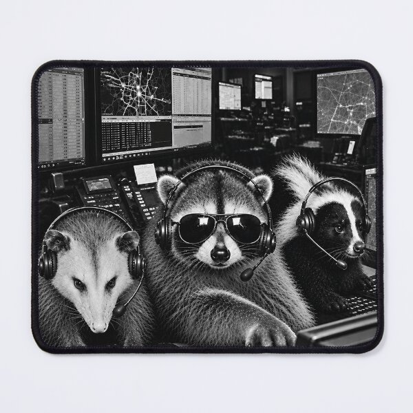 Item preview, Support Your Local 911 Dispatchers Raccoon Possum Skunk Wildlife Design designed and sold by VGAfanatic.
