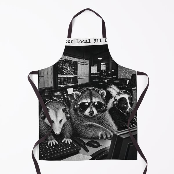Item preview, Support Your Local 911 Dispatchers Raccoon Possum Skunk Wildlife Design designed and sold by VGAfanatic.