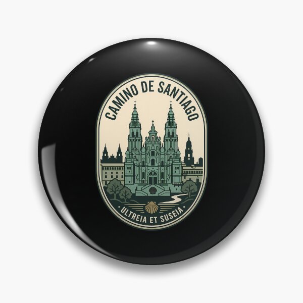 Item preview, Vintage Camino De Santiago Cathedral Pilgrimage Badge designed and sold by CandelariHinkle.