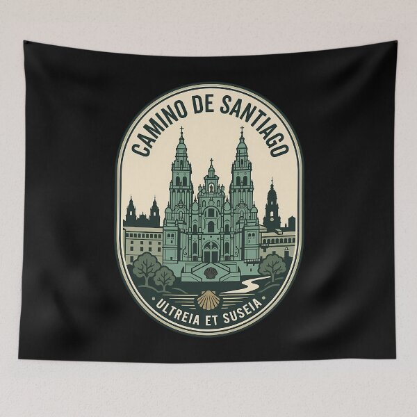 Item preview, Vintage Camino De Santiago Cathedral Pilgrimage Badge designed and sold by CandelariHinkle.