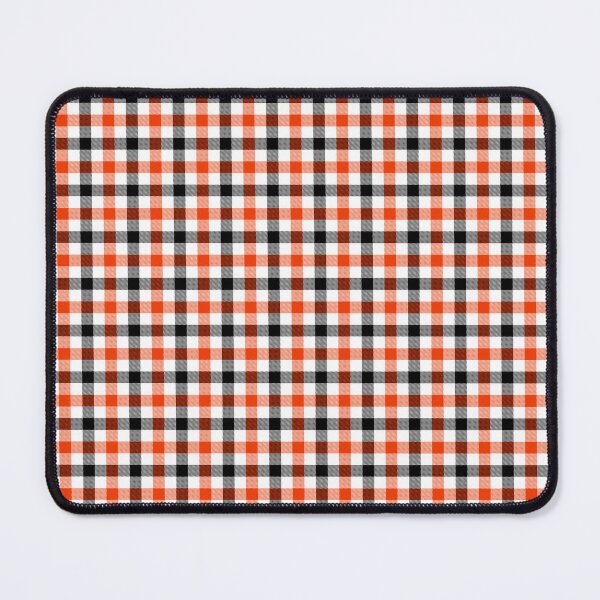 Item preview, Orange Black and White Gingham Check Design designed and sold by PatternTitan.