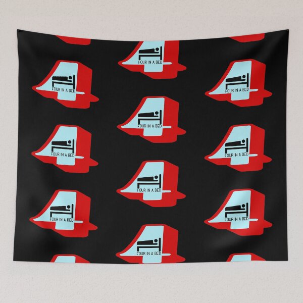 Item preview, Four In A Bed ICON (on Black) designed and sold by PawsitiveMum3.