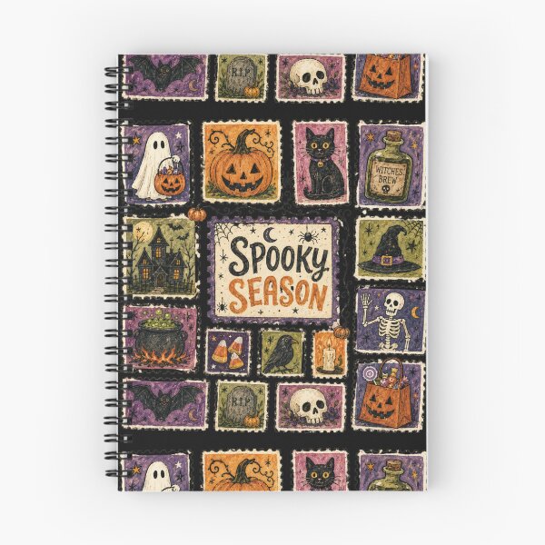 Item preview, Spooky Season Stamps | Vintage Halloween Design designed and sold by coastalquillco.
