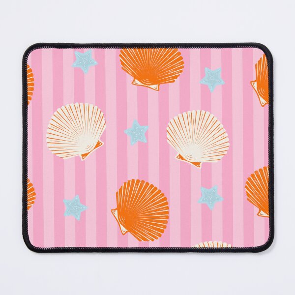 Item preview, Pink Seashell Beach Stripe Pattern designed and sold by jianina-alondra.
