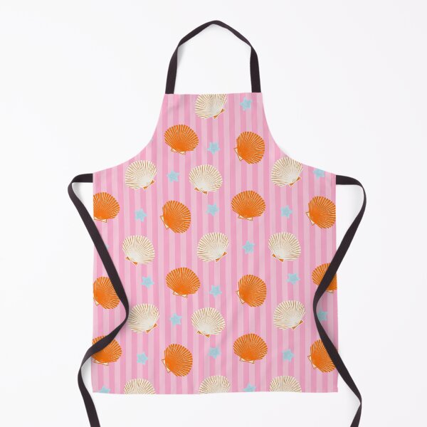 Item preview, Pink Seashell Beach Stripe Pattern designed and sold by jianina-alondra.