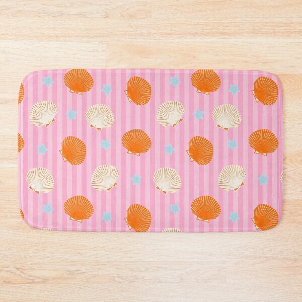 Item preview, Pink Seashell Beach Stripe Pattern designed and sold by jianina-alondra.