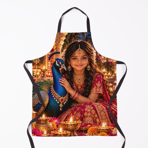 Item preview, Indian girl with peacock designed and sold by AnjaSarahArt.