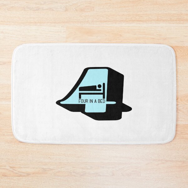 Item preview, Four In A Bed ICON (Black on White) designed and sold by PawsitiveMum3.
