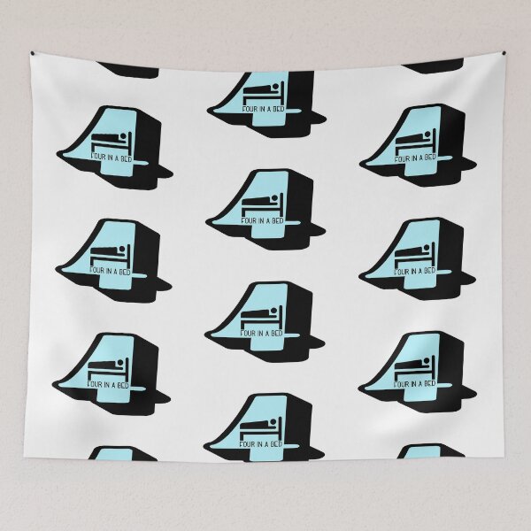 Item preview, Four In A Bed ICON (Black on White) designed and sold by PawsitiveMum3.