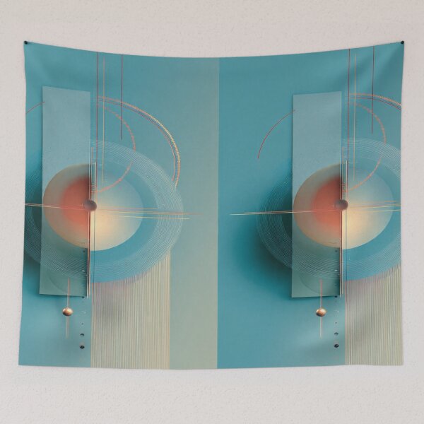 Item preview, Minimalist Geometric Circles With Orange Accents designed and sold by Aliforall.