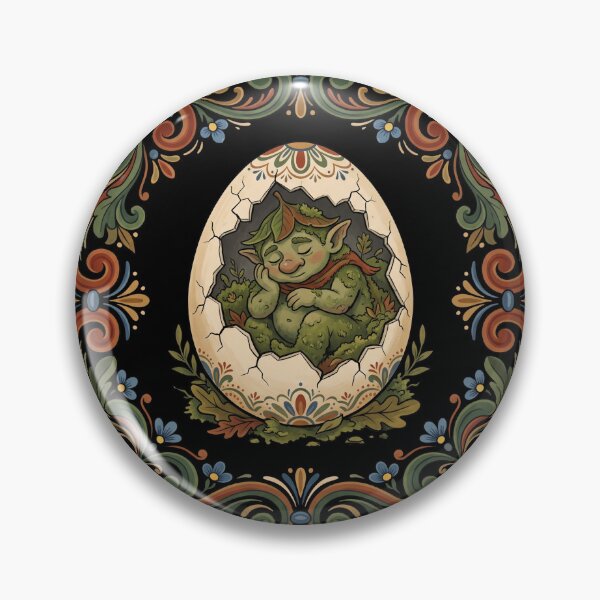 Item preview, Sleeping Goblin in Egg (Folk Art) designed and sold by Blaacklight.