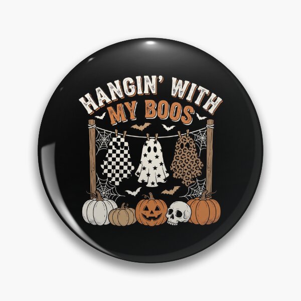 Item preview, Hangin' With My Boos - Retro Patterned Halloween Ghosts designed and sold by MizoX7.