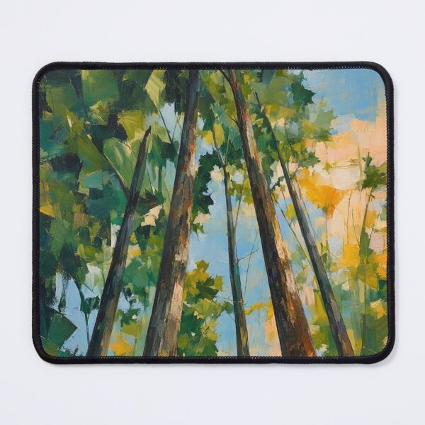 Item preview, Forest Tree Canopy Painting Sunlight Woods Art designed and sold by ShieldRockPrints.