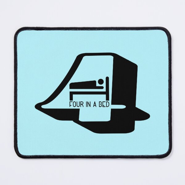 Item preview, Four In A Bed ICON (Black on Lt. Blue) designed and sold by PawsitiveMum3.