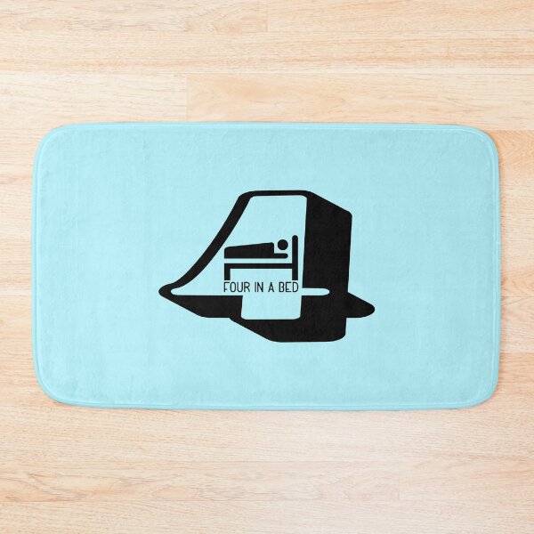 Item preview, Four In A Bed ICON (Black on Lt. Blue) designed and sold by PawsitiveMum3.