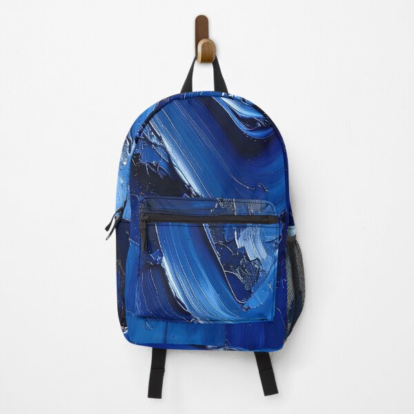 Item preview, Abstract Textured Blue Oil Paint Wave designed and sold by BetweenForms.